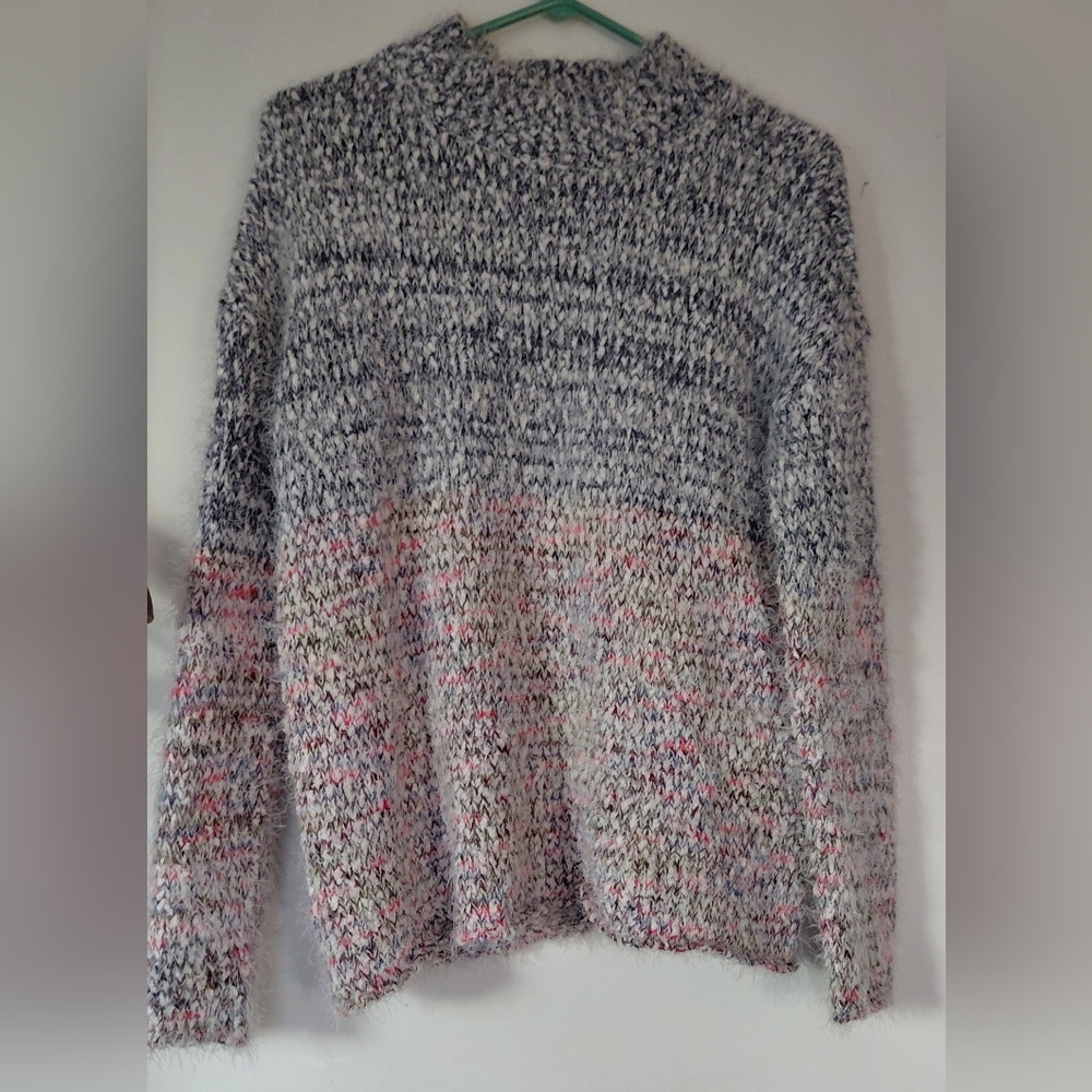 Maurices Gray and Pink Women's Turtleneck Sweater